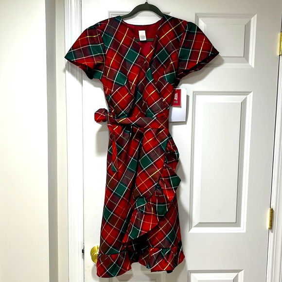 Gymboree girls Christmas dress with tights size 10
